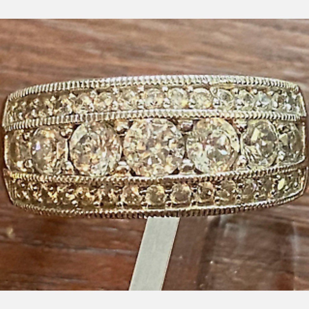 Sterling Silver 925 Cz Ring Sz 8 Signed